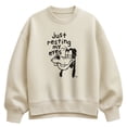 thumbnail image 1 of Disney - Goofy Resting My Eyes - Women's Oversized Fleece Crew Sweatshirt, 1 of 3