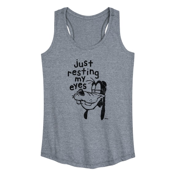 Disney - Goofy Resting My Eyes - Women's Racerback Graphic Tank