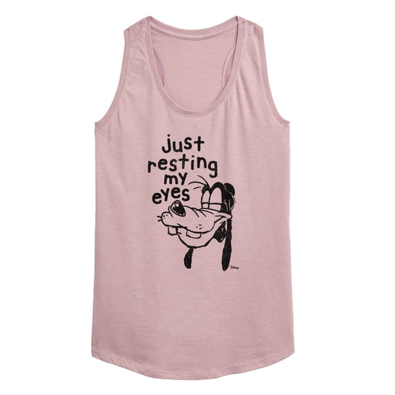 Disney - Goofy Resting My Eyes - Women's Racerback Graphic Tank