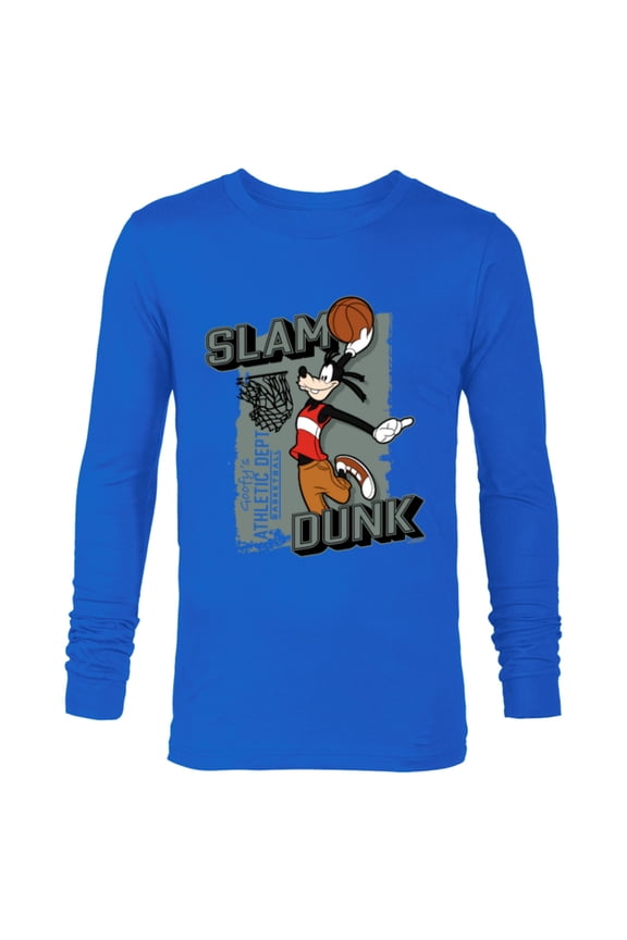 Goofy Sports Basketball Slam Dunk Athletic Dept - Long Sleeve T-Shirt for Men - Customized-Navy