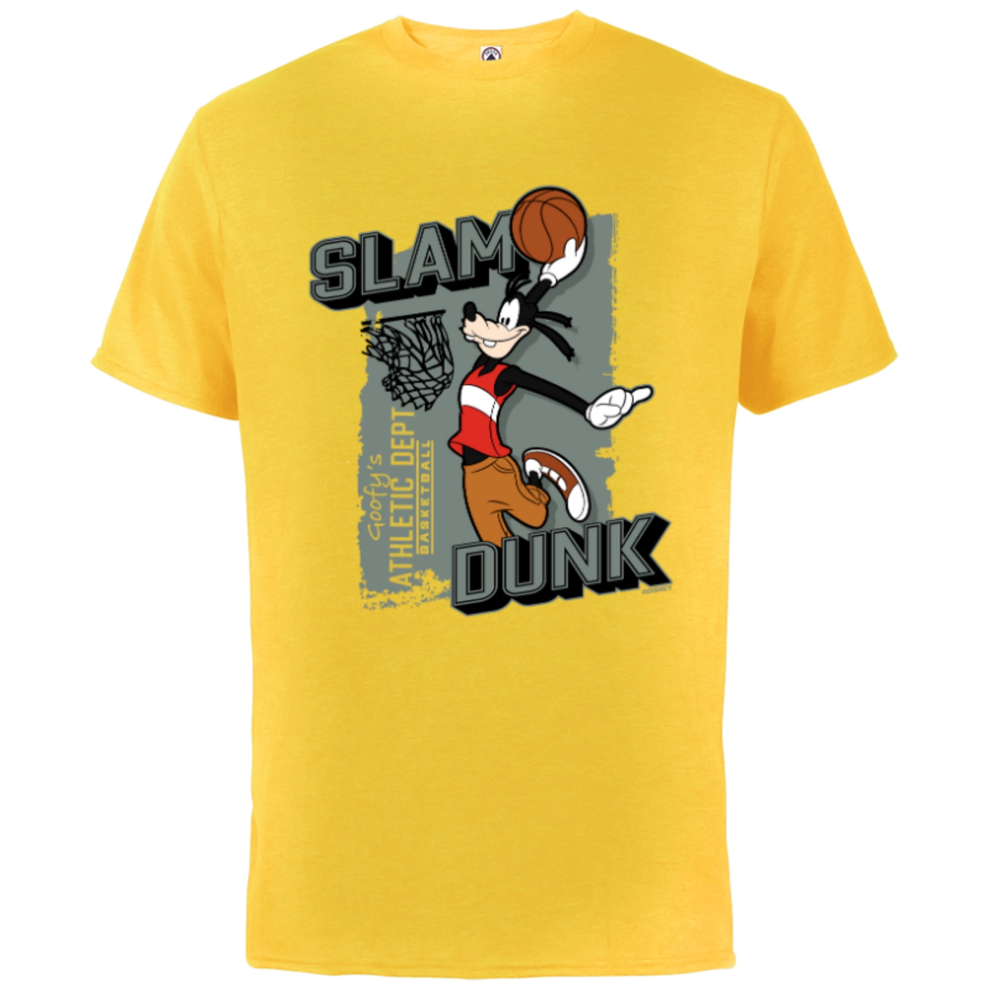 Disney Goofy Sports Basketball Slam Dunk Athletic Dept Short Sleeve