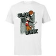 thumbnail image 1 of Disney Goofy Sports Basketball Slam Dunk Athletic Dept - Short Sleeve Cotton T-Shirt for Adults - Customized-White, 1 of 5