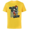thumbnail image 1 of Disney Goofy Sports Basketball Slam Dunk Athletic Dept - Short Sleeve Cotton T-Shirt for Adults - Customized-Yellow, 1 of 5