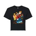 thumbnail image 1 of Disney - Goofy Sticker Look - Juniors Cropped Cotton Blend T-Shirt, 1 of 5