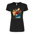 thumbnail image 1 of Disney - Goofy Sticker Look - Juniors Fitted Graphic T-Shirt, 1 of 5