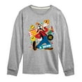 thumbnail image 1 of Disney - Goofy Sticker Look - Toddler & Youth Long Sleeve Graphic T-Shirt, 1 of 5