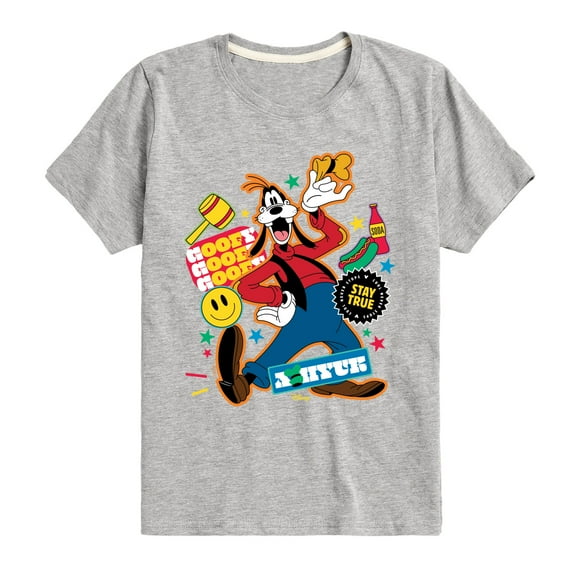 Disney - Goofy Sticker Look - Toddler & Youth Short Sleeve Graphic T-Shirt