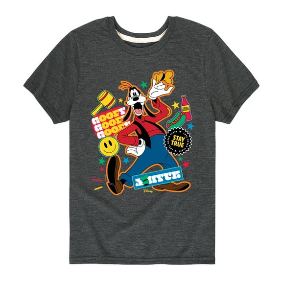 Disney - Goofy Sticker Look - Toddler & Youth Short Sleeve Graphic T-Shirt