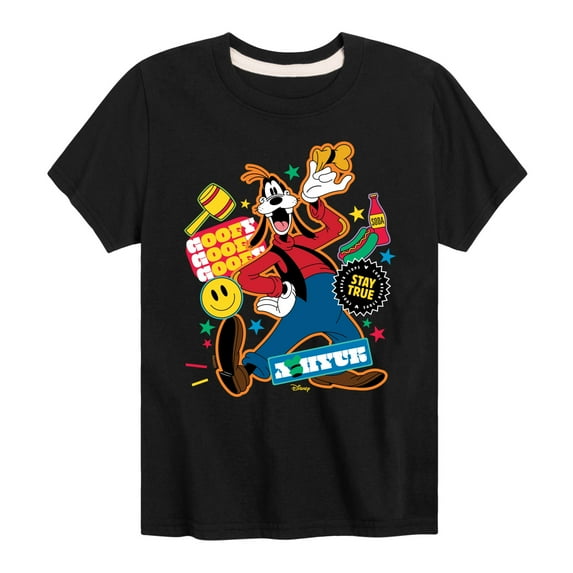 Disney - Goofy Sticker Look - Toddler & Youth Short Sleeve Graphic T-Shirt