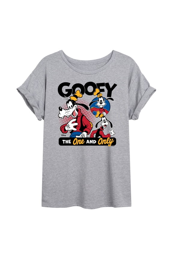 - Goofy The One And Only - Juniors Oversized Graphic T-Shirt