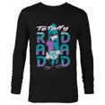 thumbnail image 1 of Disney Goofy Totally Rad Dad Father’s Day Surfing Distressed - Long Sleeve T-Shirt for Men - Customized-Black, 1 of 5