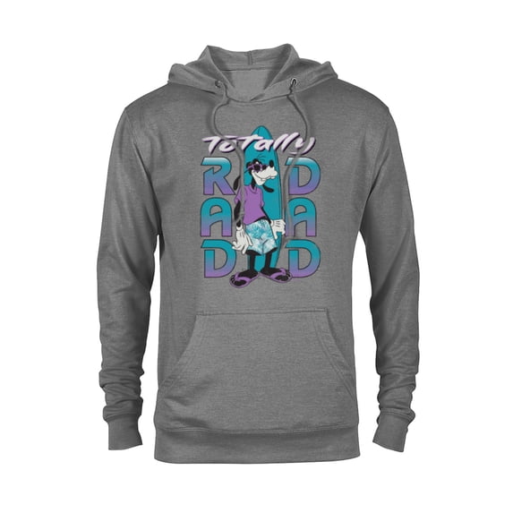 Disney Goofy Totally Rad Dad Father’s Day Surfing Distressed - Pullover Hoodie for Adults - Customized-Athletic Heather