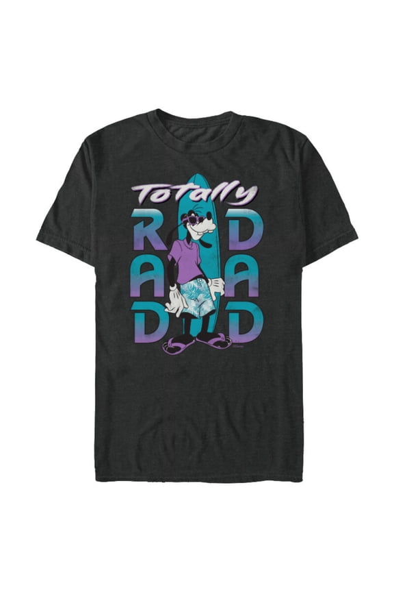 Goofy Totally Rad Dad Father’s Day Surfing Distressed - Short Sleeve Blended T-Shirt for Adults - Customized-Dark Heather