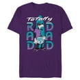 thumbnail image 1 of Disney Goofy Totally Rad Dad Father’s Day Surfing Distressed - Short Sleeve Blended T-Shirt for Adults - Customized-Purple, 1 of 5