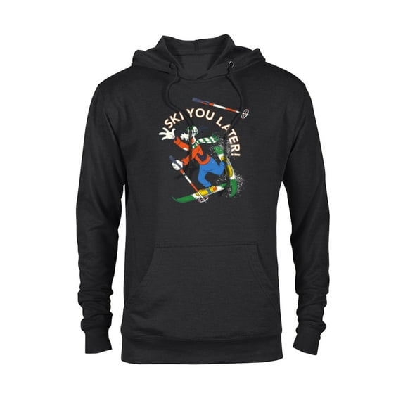 Disney Goofy Winter Sports Skiing Retro Ski You Later - Pullover Hoodie for Adults - Customized-Black