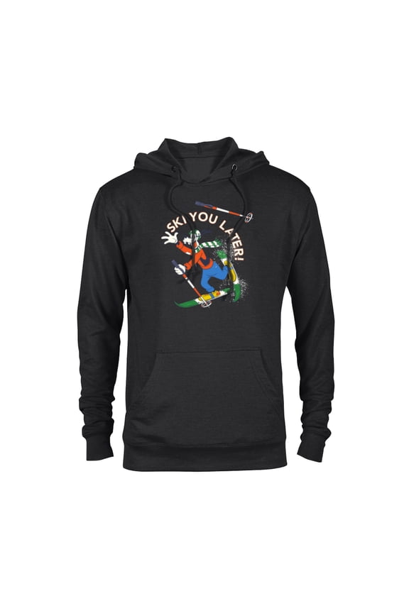 Goofy Winter Sports Skiing Retro Ski You Later - Pullover Hoodie for Adults - Customized-Black