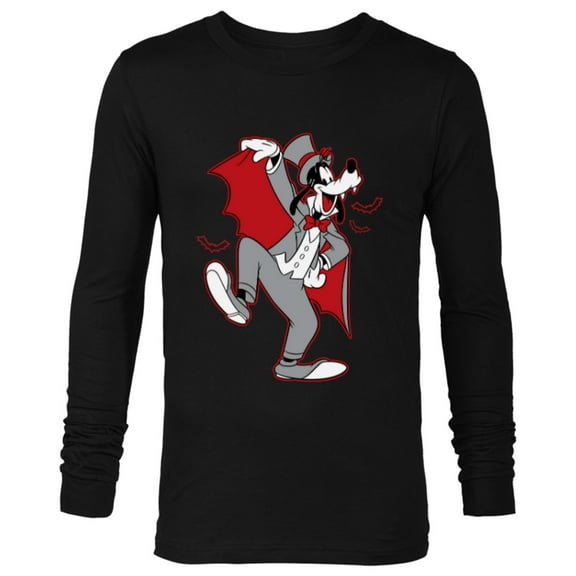 Disney Goofy in Dracula Costume Halloween - Long Sleeve T-Shirt for Men - Customized-Black