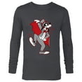 thumbnail image 1 of Disney Goofy in Dracula Costume Halloween - Long Sleeve T-Shirt for Men - Customized-Charcoal Heather, 1 of 5
