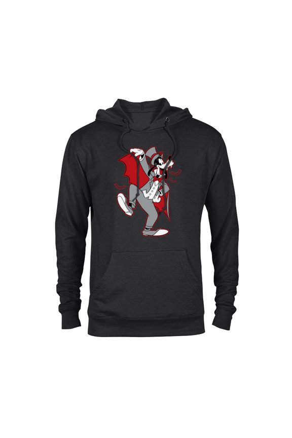 Goofy in Dracula Costume Halloween - Pullover Hoodie for Adults - Customized-Black