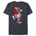 thumbnail image 1 of Disney Goofy in Dracula Costume Halloween - Short Sleeve Blended T-Shirt for Adults - Customized-Navy Heather, 1 of 5