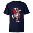 thumbnail image 1 of Disney Goofy in Dracula Costume Halloween - Short Sleeve T-Shirt for Kids - Customized-Navy, 1 of 5