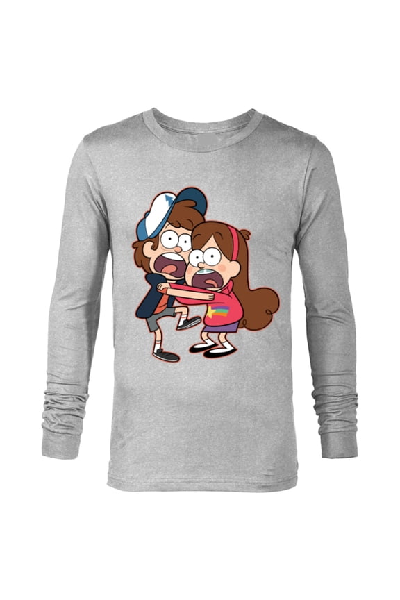 Gravity Falls Dipper and Mabel Pines - Long Sleeve T-Shirt for Men - Customized-Athletic Heather