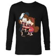 thumbnail image 1 of Disney Gravity Falls Dipper and Mabel Pines - Long Sleeve T-Shirt for Men - Customized-Black, 1 of 5