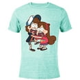 thumbnail image 1 of Disney Gravity Falls Dipper and Mabel Pines - Short Sleeve Blended T-Shirt for Adults - Customized-Ocean Blue, 1 of 5