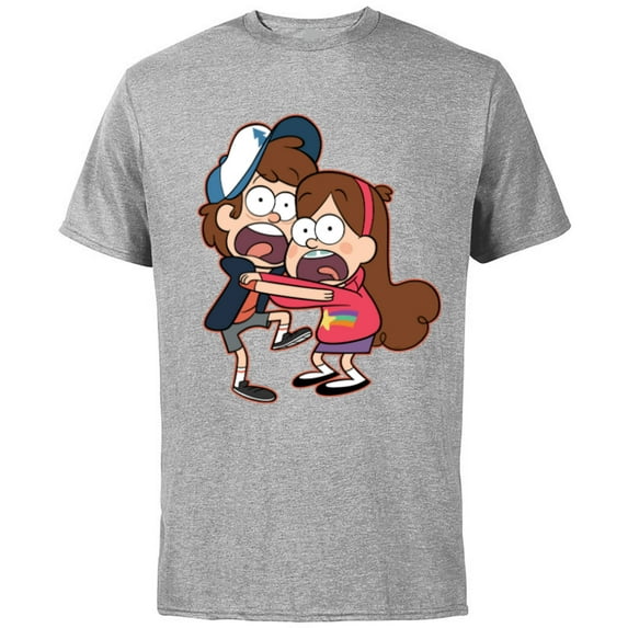 Disney Gravity Falls Dipper and Mabel Pines - Short Sleeve Cotton T-Shirt for Adults - Customized-Athletic Heather