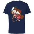 thumbnail image 1 of Disney Gravity Falls Dipper and Mabel Pines - Short Sleeve Cotton T-Shirt for Adults - Customized-Navy, 1 of 5