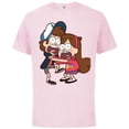 thumbnail image 1 of Disney Gravity Falls Dipper and Mabel Pines - Short Sleeve Cotton T-Shirt for Adults - Customized-Soft Pink, 1 of 5