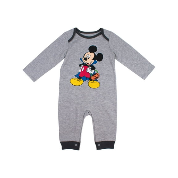 Disney Gray Infant Boys Vampire Mickey Mouse Romper Halloween Coveralls 18m