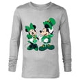 thumbnail image 1 of Disney Green Leprechaun Mickey & Minnie St. Patrick's Day - Long Sleeve T-Shirt for Men - Customized-Athletic Heather, 1 of 5