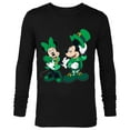 thumbnail image 1 of Disney Green Leprechaun Mickey & Minnie St. Patrick's Day - Long Sleeve T-Shirt for Men - Customized-Black, 1 of 5