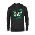 thumbnail image 1 of Disney Green Leprechaun Mickey & Minnie St. Patrick's Day - Pullover Hoodie for Adults - Customized-Black, 1 of 5