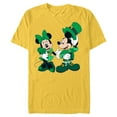 thumbnail image 1 of Disney Green Leprechaun Mickey & Minnie St. Patrick's Day - Short Sleeve Blended T-Shirt for Adults - Customized-Yellow, 1 of 5