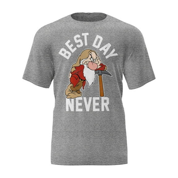 Disney Grumpy Adult Gray Tee Shirt, S-2XL (Men's)