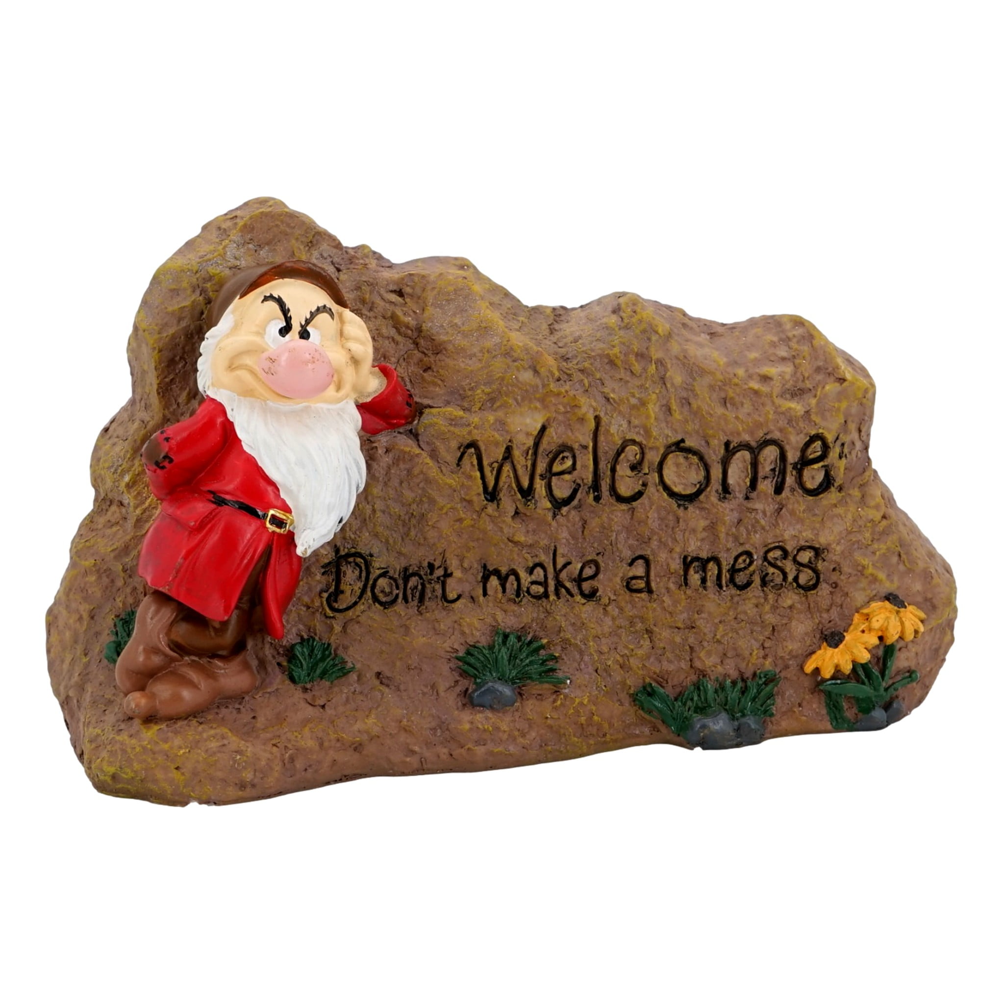 Disney Grumpy Garden Rock (5 x 8.5 in) Snow White Dwarf Outdoor