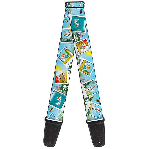 Disney Guitar Strap, Olaf Summertime Snapshots, 2 Inches Wide