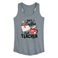 thumbnail image 1 of Disney - Half Coffee Half Teacher - Women's Racerback Tank Top, 1 of 4