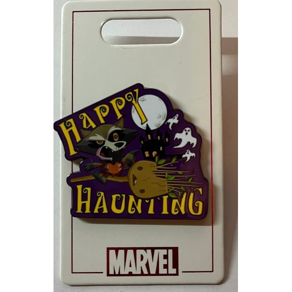 Disney Halloween 2021 Groot and Rocket Happy Haunting Pin New with Card