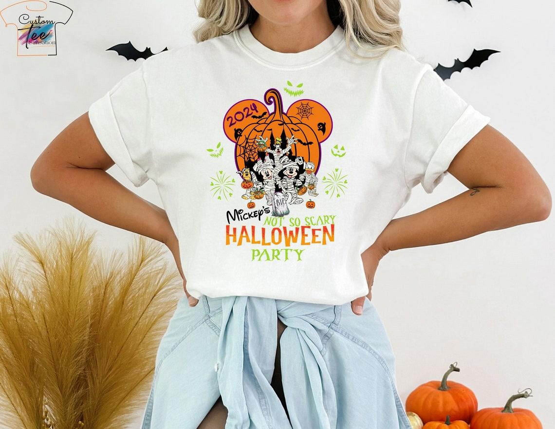 Disney Halloween 2024 Shirt,2024 Mickey Not So Scary Halloween Party