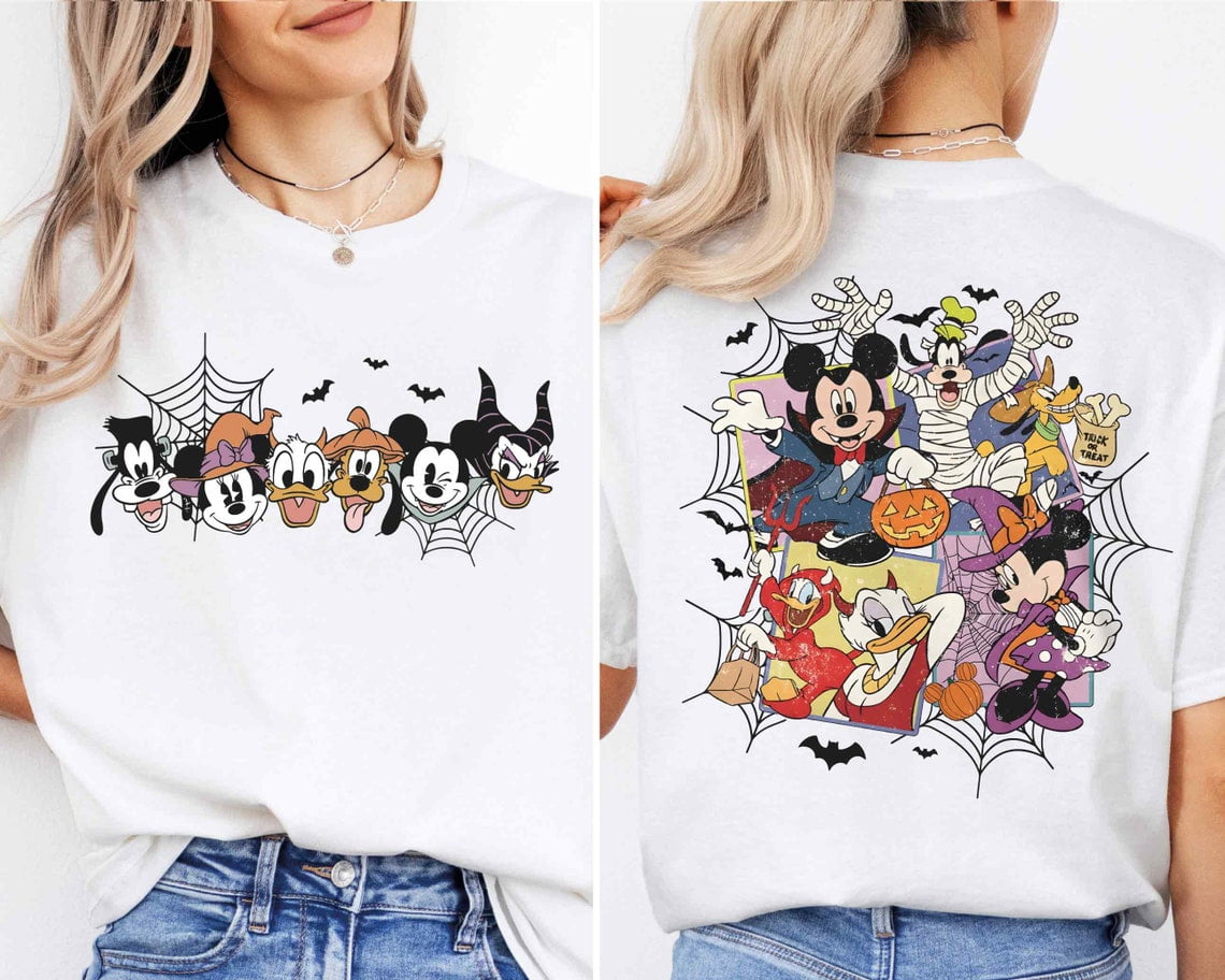 Disney Halloween 2024 Shirts, Mickey Minnie And Friends Halloween Shirt