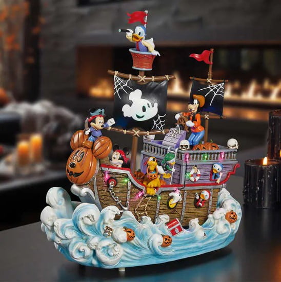 Disney Halloween Animated Pirate Ship with Lights and Music