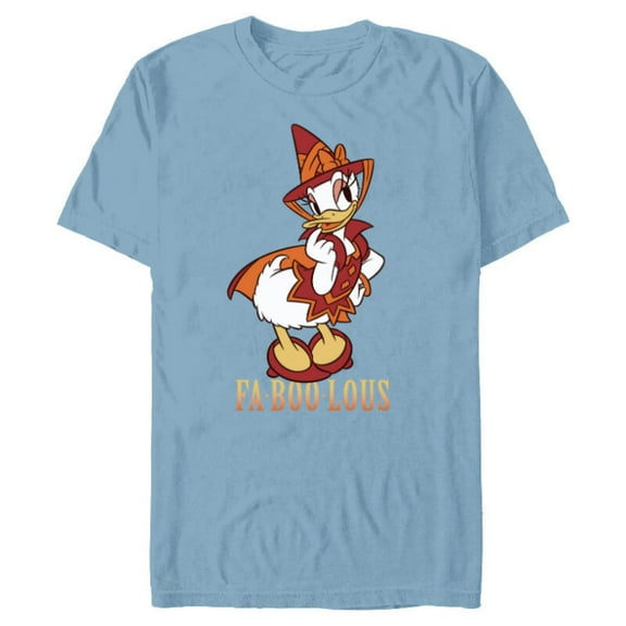 Disney Halloween Daisy Duck Witch Costume Fa-BOO-Lous - Short Sleeve Blended T-Shirt for Adults - Customized-Ocean Blue