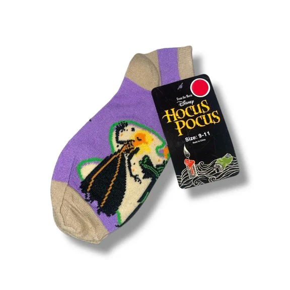 Disney Halloween Hocus Pocus Witches Adult Novelty No-show Socks Womens Size 9-11