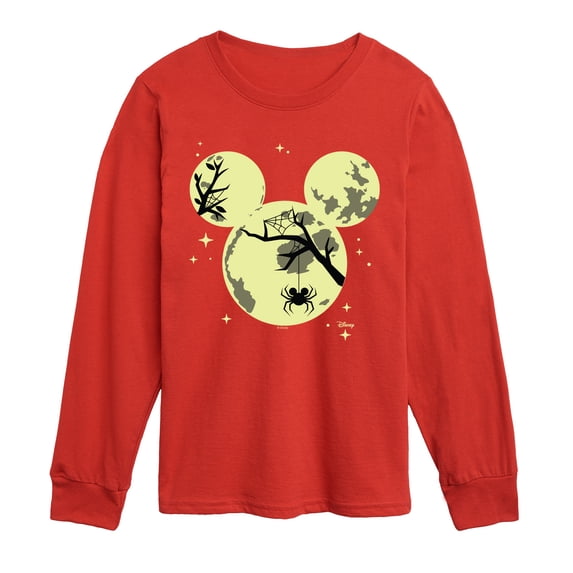 Disney - Halloween Mickey Head - Youth Boys Long Sleeve Graphic T-Shirt