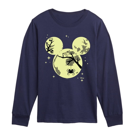 Disney - Halloween Mickey Head - Youth Boys Long Sleeve Graphic T-Shirt