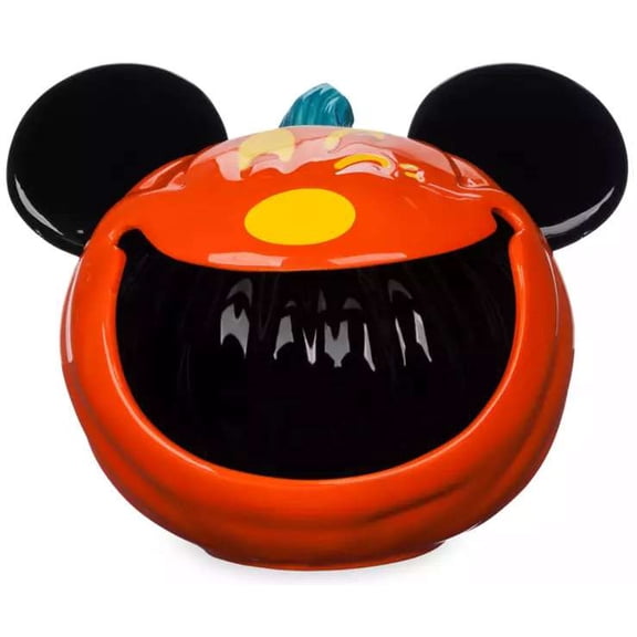 Disney Halloween Mickey Mouse Jack-o'-Lantern Candy Bowl