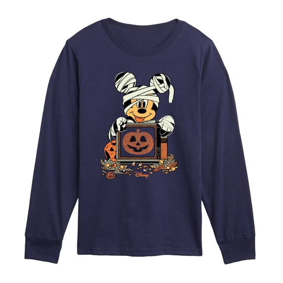 Disney - Halloween Mickey - Youth Boys Long Sleeve Graphic T-Shirt